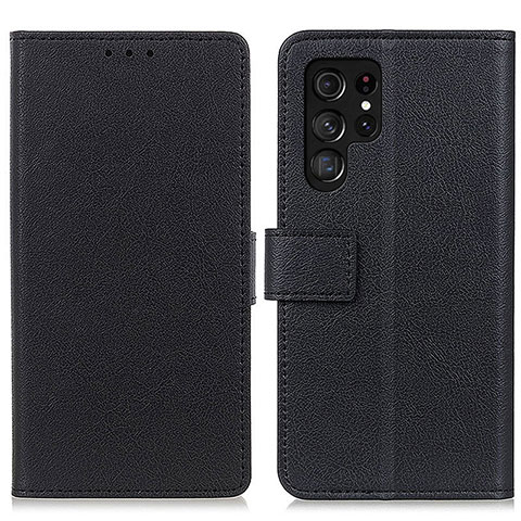 Funda de Cuero Cartera con Soporte Carcasa M08L para Samsung Galaxy S22 Ultra 5G Negro