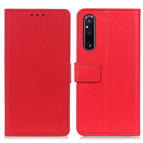 Funda de Cuero Cartera con Soporte Carcasa M08L para Sony Xperia 1 V Rojo