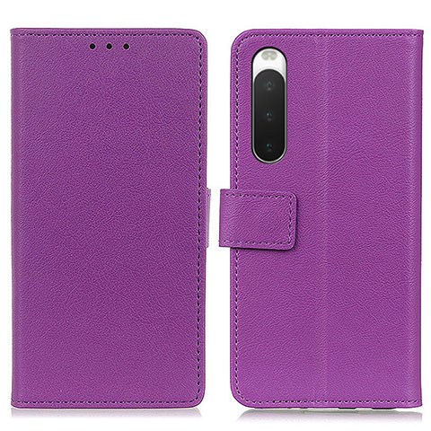 Funda de Cuero Cartera con Soporte Carcasa M08L para Sony Xperia 10 IV Morado