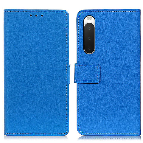 Funda de Cuero Cartera con Soporte Carcasa M08L para Sony Xperia 10 IV SOG07 Azul