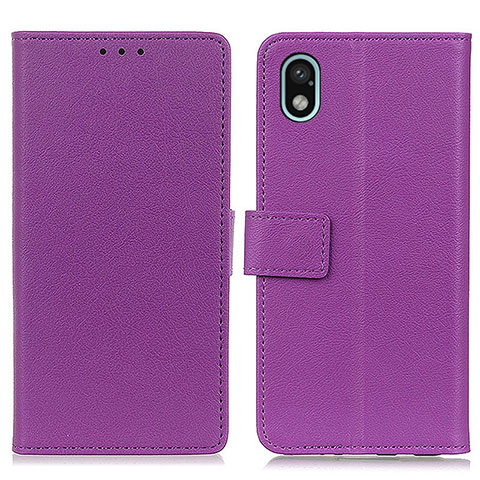 Funda de Cuero Cartera con Soporte Carcasa M08L para Sony Xperia Ace III Morado