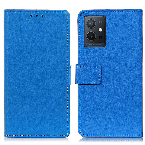 Funda de Cuero Cartera con Soporte Carcasa M08L para Vivo T1 5G India Azul