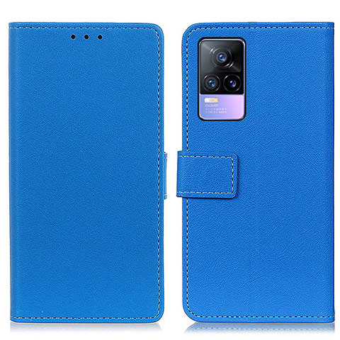 Funda de Cuero Cartera con Soporte Carcasa M08L para Vivo V21e 4G Azul