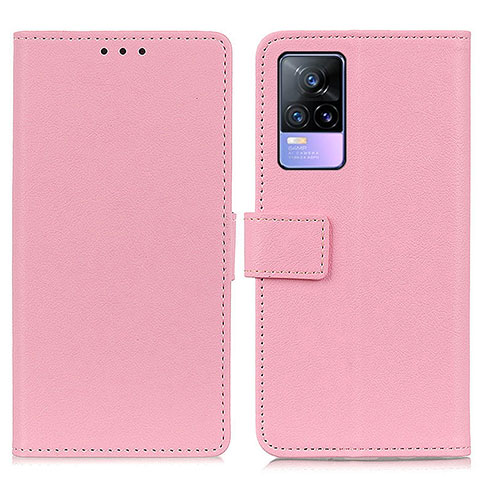 Funda de Cuero Cartera con Soporte Carcasa M08L para Vivo V21e 4G Rosa