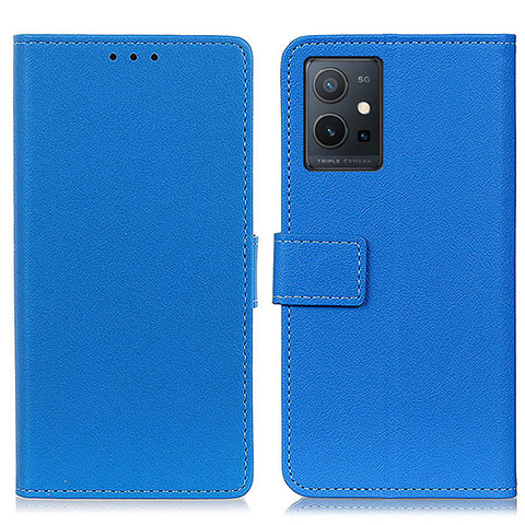 Funda de Cuero Cartera con Soporte Carcasa M08L para Vivo Y33e 5G Azul