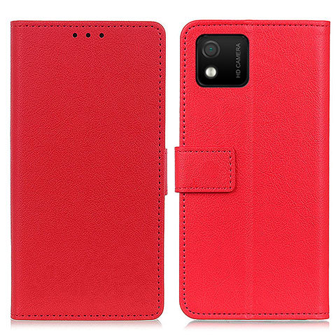 Funda de Cuero Cartera con Soporte Carcasa M08L para Wiko Y52 Rojo