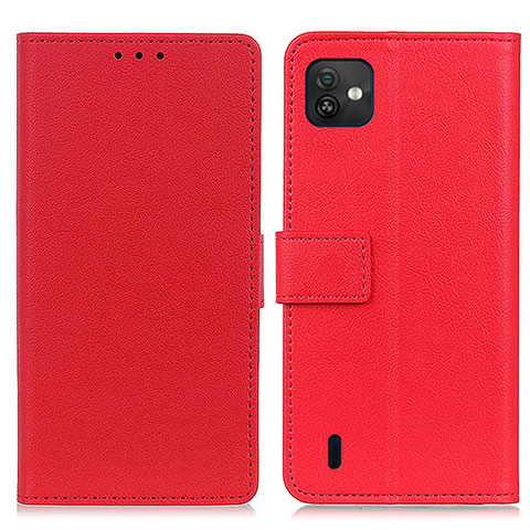 Funda de Cuero Cartera con Soporte Carcasa M08L para Wiko Y82 Rojo