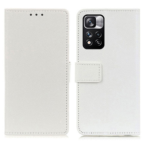 Funda de Cuero Cartera con Soporte Carcasa M08L para Xiaomi Mi 11i 5G (2022) Blanco