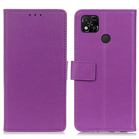 Funda de Cuero Cartera con Soporte Carcasa M08L para Xiaomi POCO C3 Morado