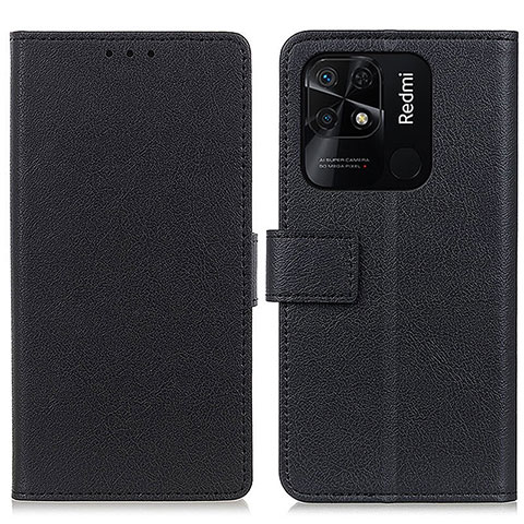 Funda de Cuero Cartera con Soporte Carcasa M08L para Xiaomi Redmi 10 Power Negro