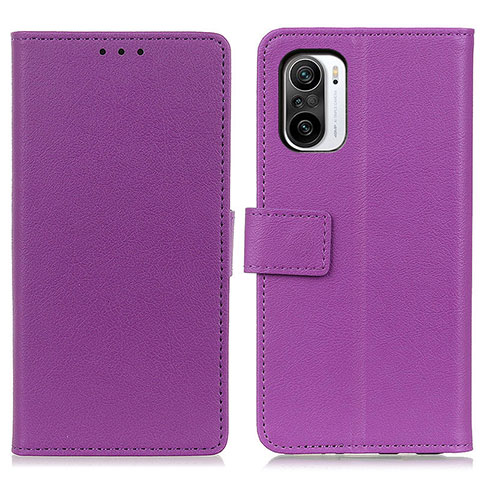 Funda de Cuero Cartera con Soporte Carcasa M08L para Xiaomi Redmi K40 5G Morado