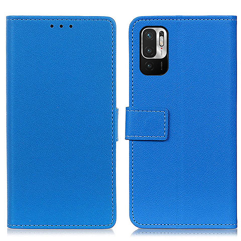 Funda de Cuero Cartera con Soporte Carcasa M08L para Xiaomi Redmi Note 10 JE 5G Azul