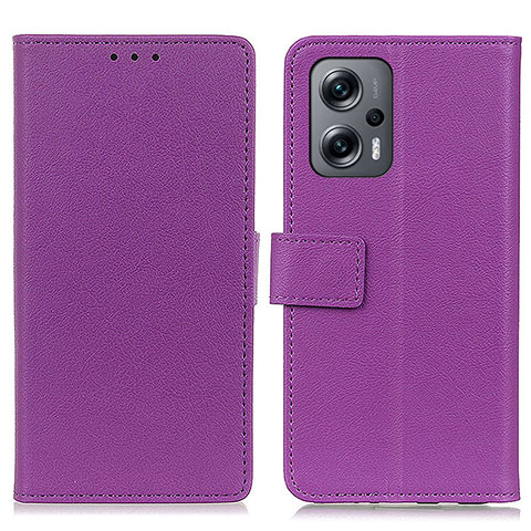 Funda de Cuero Cartera con Soporte Carcasa M08L para Xiaomi Redmi Note 11T Pro 5G Morado