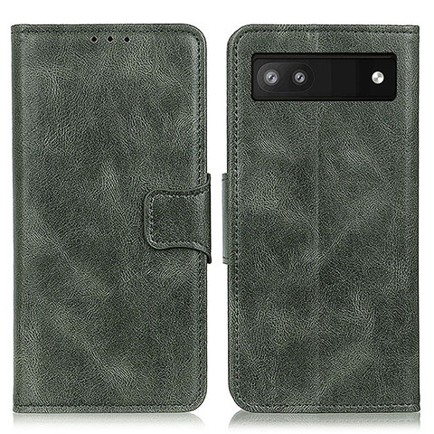 Funda de Cuero Cartera con Soporte Carcasa M09L para Google Pixel 6a 5G Verde