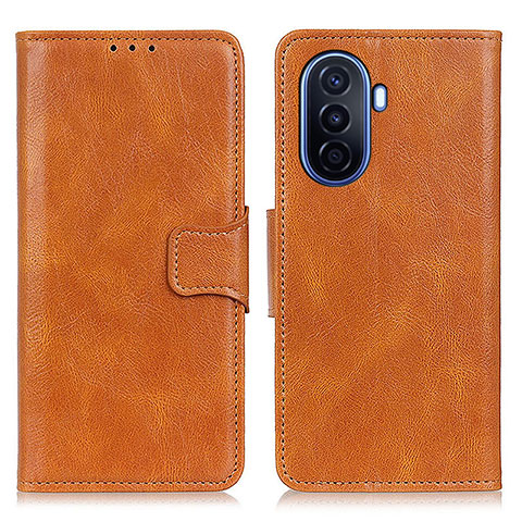 Funda de Cuero Cartera con Soporte Carcasa M09L para Huawei Nova Y70 Marron