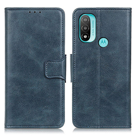 Funda de Cuero Cartera con Soporte Carcasa M09L para Motorola Moto E20 Azul