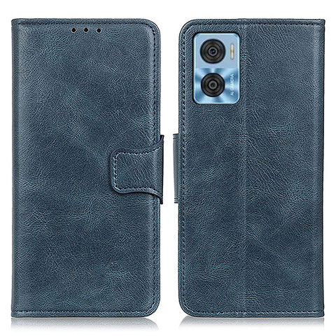 Funda de Cuero Cartera con Soporte Carcasa M09L para Motorola Moto E22 Azul