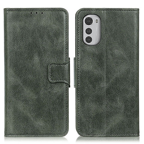 Funda de Cuero Cartera con Soporte Carcasa M09L para Motorola Moto E32s Verde