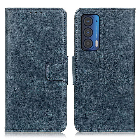 Funda de Cuero Cartera con Soporte Carcasa M09L para Motorola Moto Edge (2021) 5G Azul