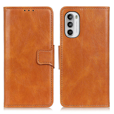 Funda de Cuero Cartera con Soporte Carcasa M09L para Motorola Moto Edge (2022) 5G Marron