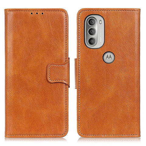 Funda de Cuero Cartera con Soporte Carcasa M09L para Motorola Moto G51 5G Marron