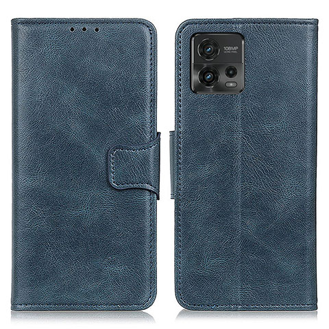 Funda de Cuero Cartera con Soporte Carcasa M09L para Motorola Moto G72 Azul