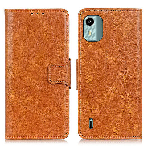 Funda de Cuero Cartera con Soporte Carcasa M09L para Nokia C12 Plus Marron