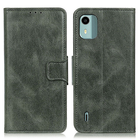 Funda de Cuero Cartera con Soporte Carcasa M09L para Nokia C12 Plus Verde