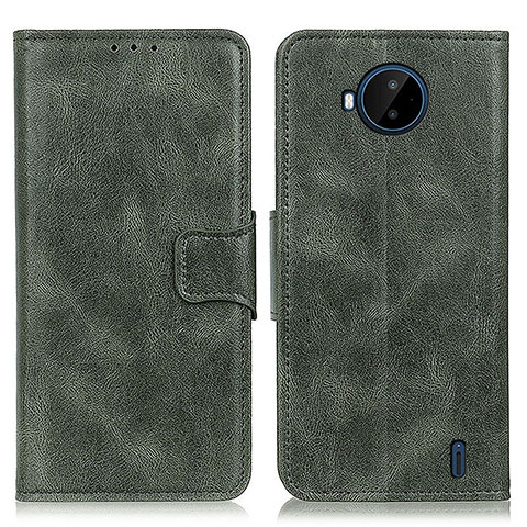 Funda de Cuero Cartera con Soporte Carcasa M09L para Nokia C20 Plus Verde