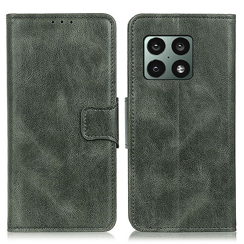 Funda de Cuero Cartera con Soporte Carcasa M09L para OnePlus 10 Pro 5G Verde