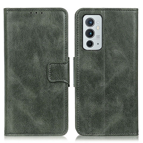 Funda de Cuero Cartera con Soporte Carcasa M09L para OnePlus 9RT 5G Verde