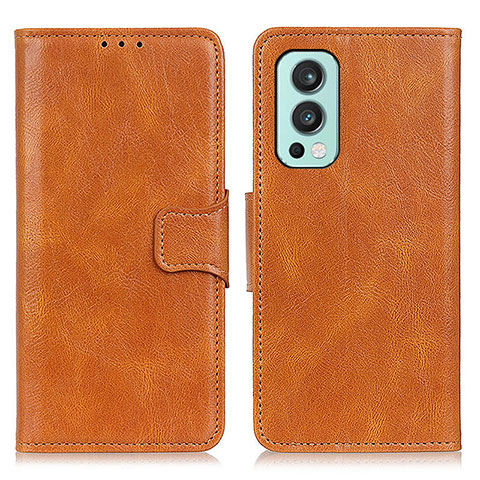 Funda de Cuero Cartera con Soporte Carcasa M09L para OnePlus Nord 2 5G Marron