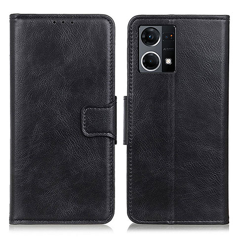 Funda de Cuero Cartera con Soporte Carcasa M09L para Oppo F21 Pro 4G Negro