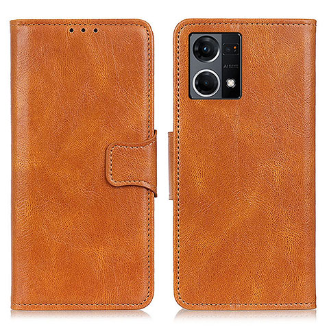 Funda de Cuero Cartera con Soporte Carcasa M09L para Oppo F21s Pro 4G Marron