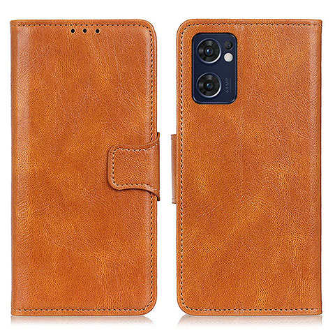 Funda de Cuero Cartera con Soporte Carcasa M09L para Oppo Find X5 Lite 5G Marron