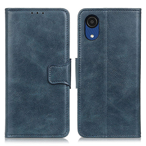 Funda de Cuero Cartera con Soporte Carcasa M09L para Samsung Galaxy A03 Core Azul