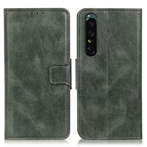 Funda de Cuero Cartera con Soporte Carcasa M09L para Sony Xperia 1 IV SO-51C Verde