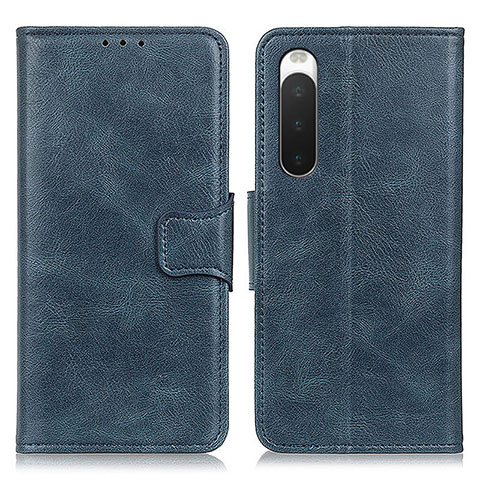 Funda de Cuero Cartera con Soporte Carcasa M09L para Sony Xperia 10 IV SOG07 Azul