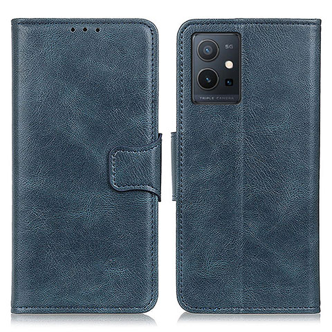 Funda de Cuero Cartera con Soporte Carcasa M09L para Vivo Y33e 5G Azul