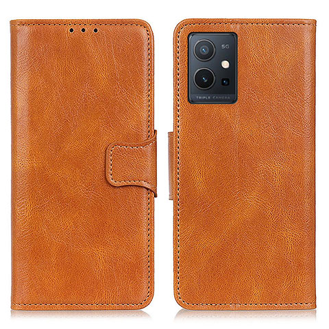 Funda de Cuero Cartera con Soporte Carcasa M09L para Vivo Y52t 5G Marron