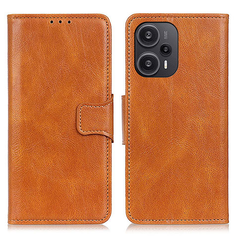 Funda de Cuero Cartera con Soporte Carcasa M09L para Xiaomi Poco F5 5G Marron