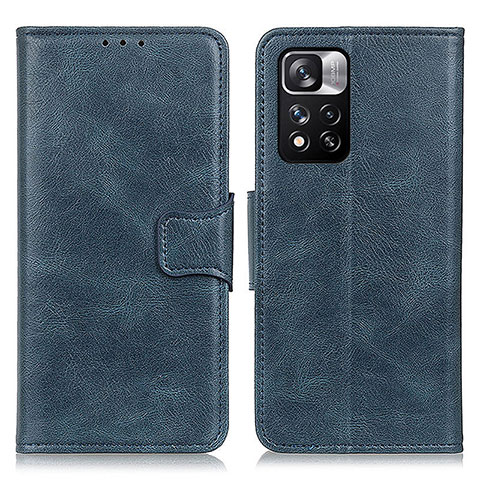 Funda de Cuero Cartera con Soporte Carcasa M09L para Xiaomi Poco X4 NFC Azul