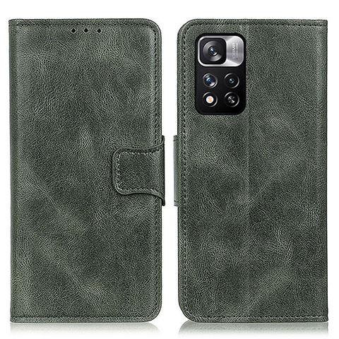 Funda de Cuero Cartera con Soporte Carcasa M09L para Xiaomi Poco X4 NFC Verde