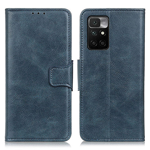 Funda de Cuero Cartera con Soporte Carcasa M09L para Xiaomi Redmi 10 4G Azul