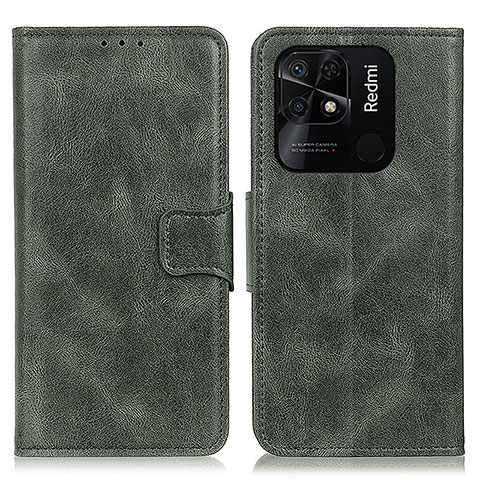 Funda de Cuero Cartera con Soporte Carcasa M09L para Xiaomi Redmi 10C 4G Verde