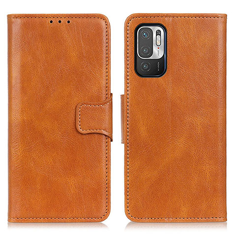 Funda de Cuero Cartera con Soporte Carcasa M09L para Xiaomi Redmi Note 10 5G Marron