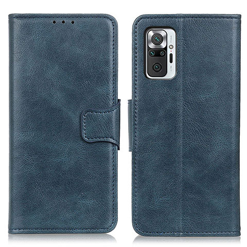 Funda de Cuero Cartera con Soporte Carcasa M09L para Xiaomi Redmi Note 10 Pro 4G Azul