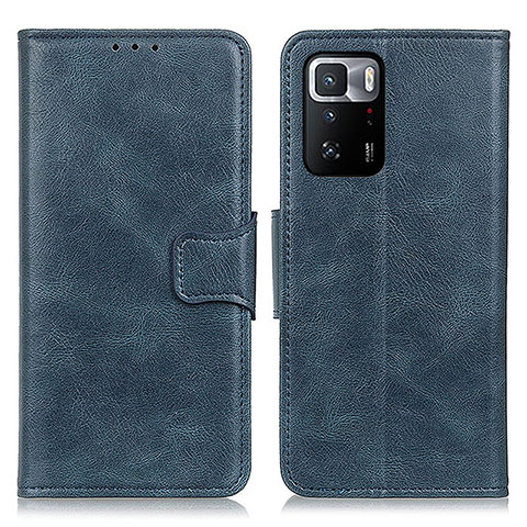 Funda de Cuero Cartera con Soporte Carcasa M09L para Xiaomi Redmi Note 10 Pro 5G Azul