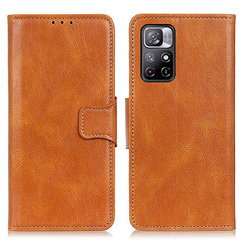 Funda de Cuero Cartera con Soporte Carcasa M09L para Xiaomi Redmi Note 11 5G Marron