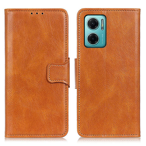 Funda de Cuero Cartera con Soporte Carcasa M09L para Xiaomi Redmi Note 11E 5G Marron